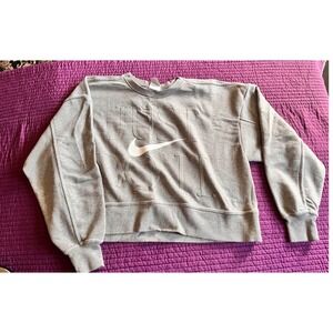 Nike Dri-FIT Just Do It‎ Gray Crewneck Sweatshirt Women's Size S